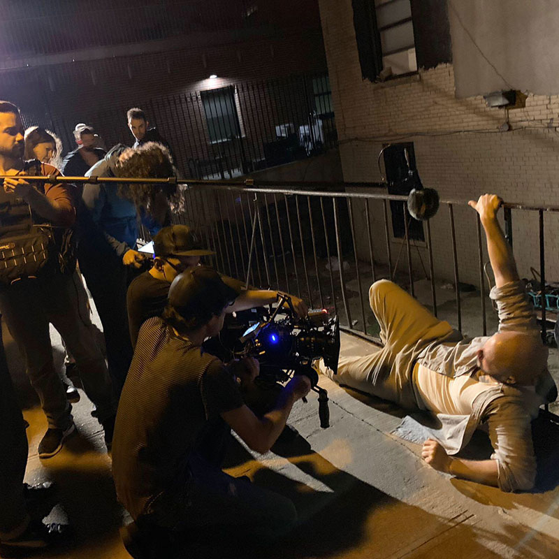 On the set of Bad Writing, 2018. Directed by Ela Thier
